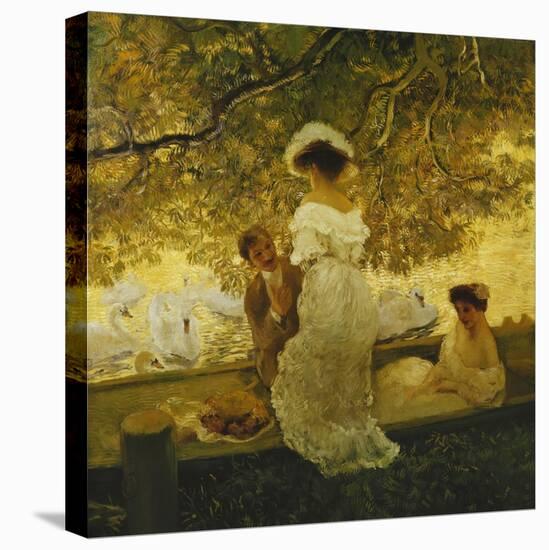 The Boating Trip-Gaston De Latouche-Stretched Canvas