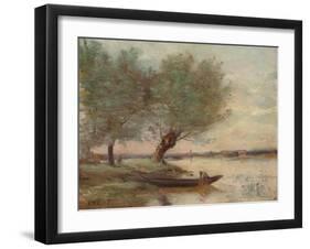 The Boatman, 1806-1875, (1906-7)-Jean-Baptiste-Camille Corot-Framed Giclee Print