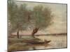 The Boatman, 1806-1875, (1906-7)-Jean-Baptiste-Camille Corot-Mounted Giclee Print