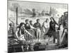 The Boatmen of the Weser Chop Papin's Steamboat in Pieces-null-Mounted Giclee Print