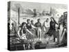 The Boatmen of the Weser Chop Papin's Steamboat in Pieces-null-Stretched Canvas