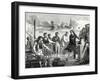 The Boatmen of the Weser Chop Papin's Steamboat in Pieces-null-Framed Giclee Print