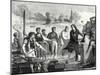 The Boatmen of the Weser Chop Papin's Steamboat in Pieces-null-Mounted Giclee Print