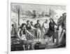 The Boatmen of the Weser Chop Papin's Steamboat in Pieces-null-Framed Giclee Print