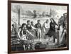 The Boatmen of the Weser Chop Papin's Steamboat in Pieces-null-Framed Giclee Print