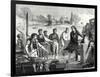 The Boatmen of the Weser Chop Papin's Steamboat in Pieces-null-Framed Giclee Print