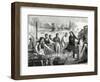 The Boatmen of the Weser Chop Papin's Steamboat in Pieces-null-Framed Giclee Print