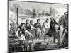 The Boatmen of the Weser Chop Papin's Steamboat in Pieces-null-Mounted Giclee Print