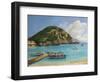 The Boats Of Paleokastritsa-kirilstanchev-Framed Art Print