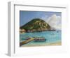 The Boats Of Paleokastritsa-kirilstanchev-Framed Art Print