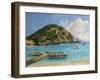 The Boats Of Paleokastritsa-kirilstanchev-Framed Art Print