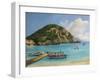 The Boats Of Paleokastritsa-kirilstanchev-Framed Art Print