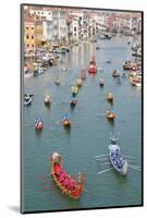 The boats of the historical procession for the historical Regatta on the Grand Canal of Venice-Carlo Morucchio-Mounted Photographic Print