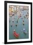 The boats of the historical procession for the historical Regatta on the Grand Canal of Venice-Carlo Morucchio-Framed Photographic Print