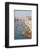 The boats of the historical procession for the historical Regatta on the Grand Canal of Venice-Carlo Morucchio-Framed Photographic Print