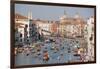 The boats of the historical procession for the historical Regatta on the Grand Canal of Venice-Carlo Morucchio-Framed Photographic Print