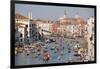 The boats of the historical procession for the historical Regatta on the Grand Canal of Venice-Carlo Morucchio-Framed Photographic Print