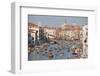 The boats of the historical procession for the historical Regatta on the Grand Canal of Venice-Carlo Morucchio-Framed Photographic Print