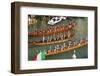 The boats of the historical procession for the historical Regatta on the Grand Canal of Venice-Carlo Morucchio-Framed Photographic Print