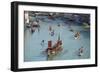 The boats of the historical procession for the historical Regatta on the Grand Canal of Venice-Carlo Morucchio-Framed Photographic Print