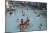 The boats of the historical procession for the historical Regatta on the Grand Canal of Venice-Carlo Morucchio-Mounted Photographic Print