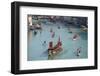 The boats of the historical procession for the historical Regatta on the Grand Canal of Venice-Carlo Morucchio-Framed Photographic Print