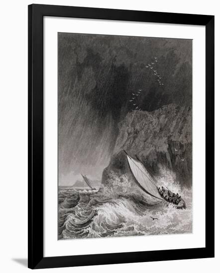 The Boats off Walden Island in a Snow Storm, August 12th 1827-Captain George Francis Lyon-Framed Giclee Print