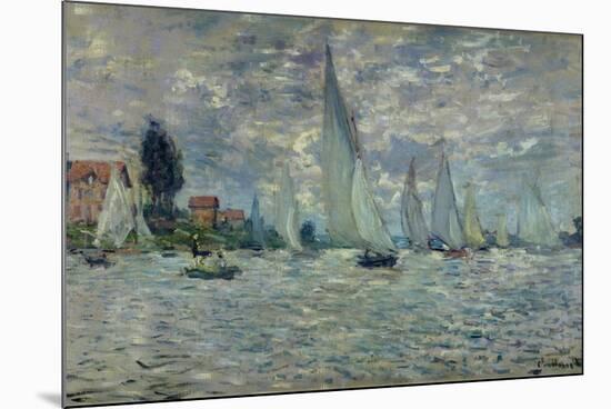 The Boats, or Regatta at Argenteuil, circa 1874-Claude Monet-Mounted Premium Giclee Print
