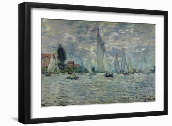 The Boats, or Regatta at Argenteuil, circa 1874-Claude Monet-Framed Giclee Print