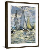 The Boats, or Regatta at Argenteuil-Claude Monet-Framed Art Print