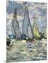 The Boats, or Regatta at Argenteuil-Claude Monet-Mounted Art Print