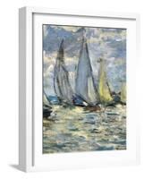 The Boats, or Regatta at Argenteuil-Claude Monet-Framed Art Print