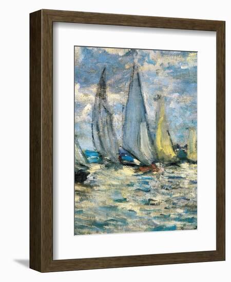 The boats or regatta in Argenteuil (detail) around 1874,-Claude Monet-Framed Giclee Print