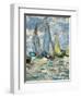 The boats or regatta in Argenteuil (detail) around 1874,-Claude Monet-Framed Giclee Print