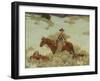 The Bob Cat Hunter (Oil on Canvas)-William Herbert 'Buck' Dunton-Framed Giclee Print