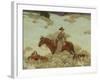 The Bob Cat Hunter (Oil on Canvas)-William Herbert 'Buck' Dunton-Framed Giclee Print