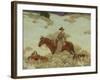 The Bob Cat Hunter (Oil on Canvas)-William Herbert 'Buck' Dunton-Framed Giclee Print