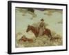 The Bob Cat Hunter (Oil on Canvas)-William Herbert 'Buck' Dunton-Framed Giclee Print