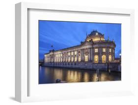 The Bode Museum on the Museum's Island in the Centre of Berlin. the River Spree in the Foreground.-David Bank-Framed Photographic Print