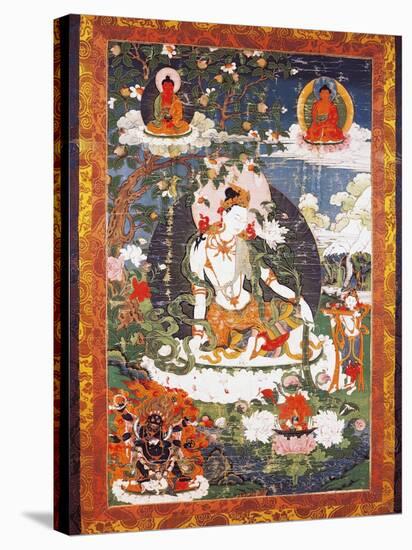 The Bodhisattva Avalokitesvara Padmapani Sitting-null-Stretched Canvas
