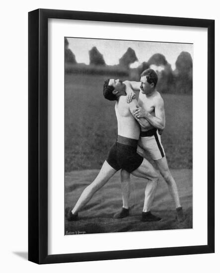 The Body Holt and Neck Double, Wrestling Display, Aldershot, Hampshire, 1896-Gregory & Co-Framed Giclee Print