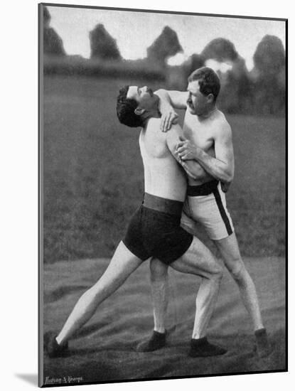 The Body Holt and Neck Double, Wrestling Display, Aldershot, Hampshire, 1896-Gregory & Co-Mounted Giclee Print