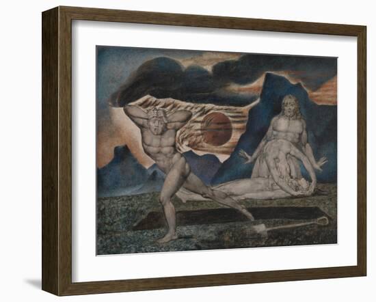 The Body of Abel Found by Adam and Eve-William Blake-Framed Giclee Print