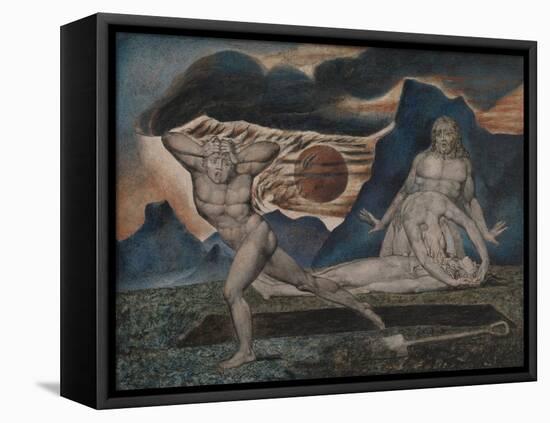 The Body of Abel Found by Adam and Eve-William Blake-Framed Stretched Canvas