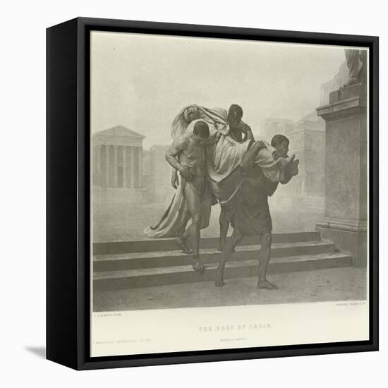 The Body of Caesar-Jean-Andre Rixens-Framed Stretched Canvas