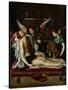 The Body of Christ Anointed by Two Angels-Alessandro Allori-Stretched Canvas