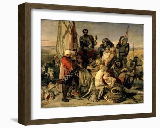 The Body of Harold Brought before William the Conqueror, 1844-61-Ford Madox Brown-Framed Giclee Print