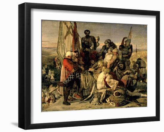 The Body of Harold Brought before William the Conqueror, 1844-61-Ford Madox Brown-Framed Giclee Print