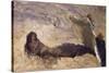 The Body of Mary of Egypt Found by Angels, 1875-Domenico Morone-Stretched Canvas