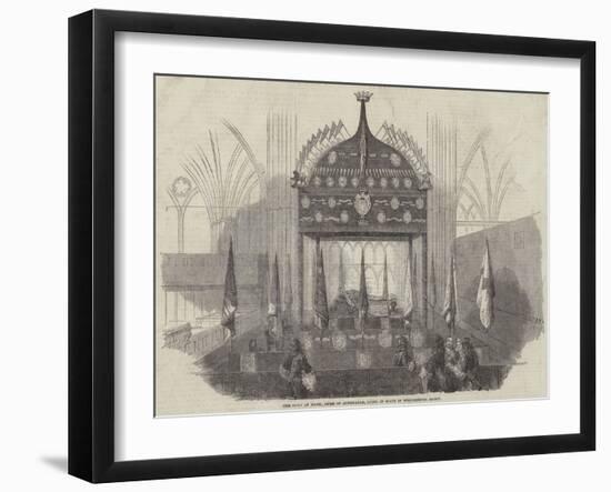 The Body of Monk, Duke of Albemarle, Lying in State in Westminster Abbey-null-Framed Giclee Print